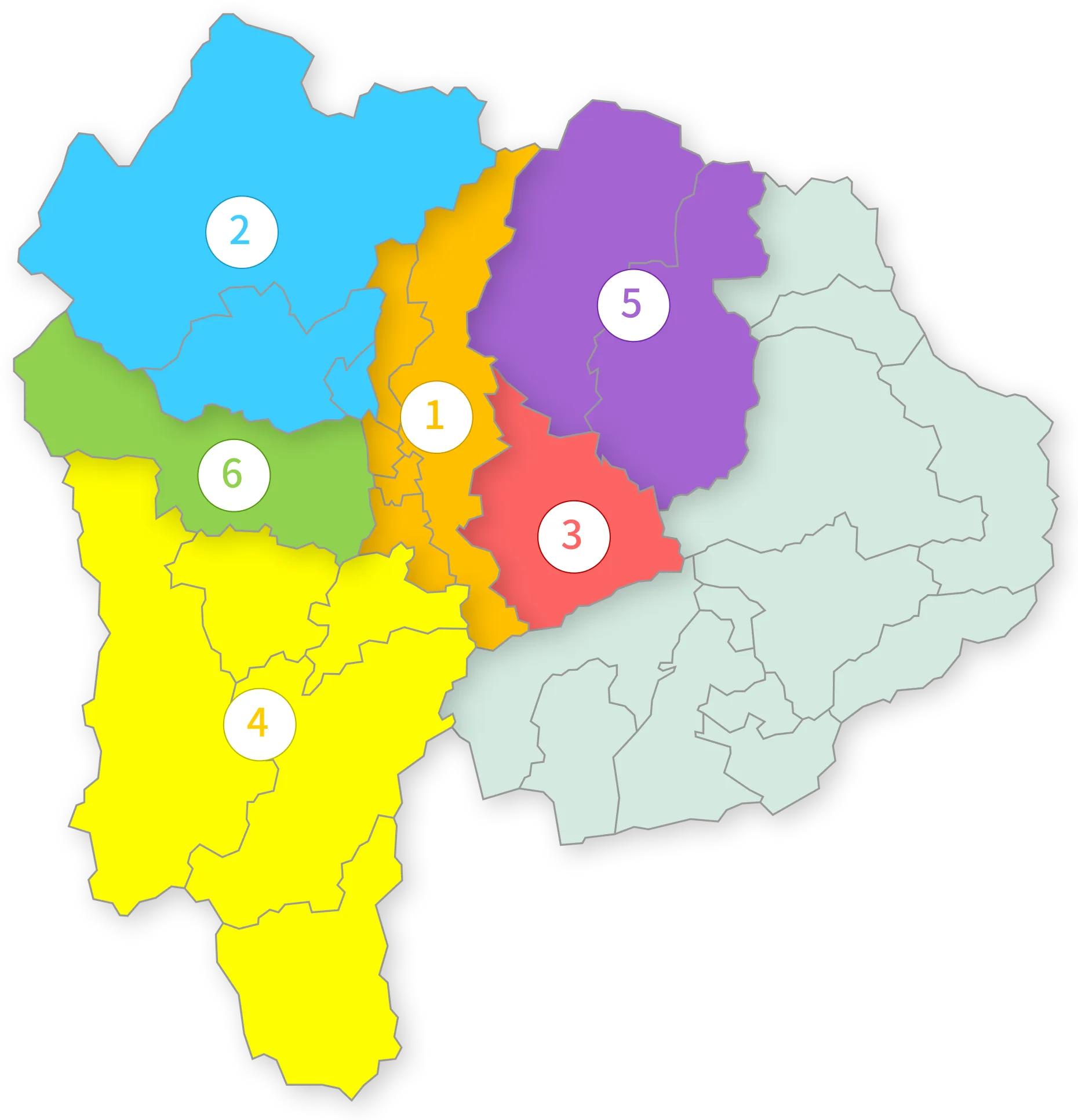 山梨県管轄地図